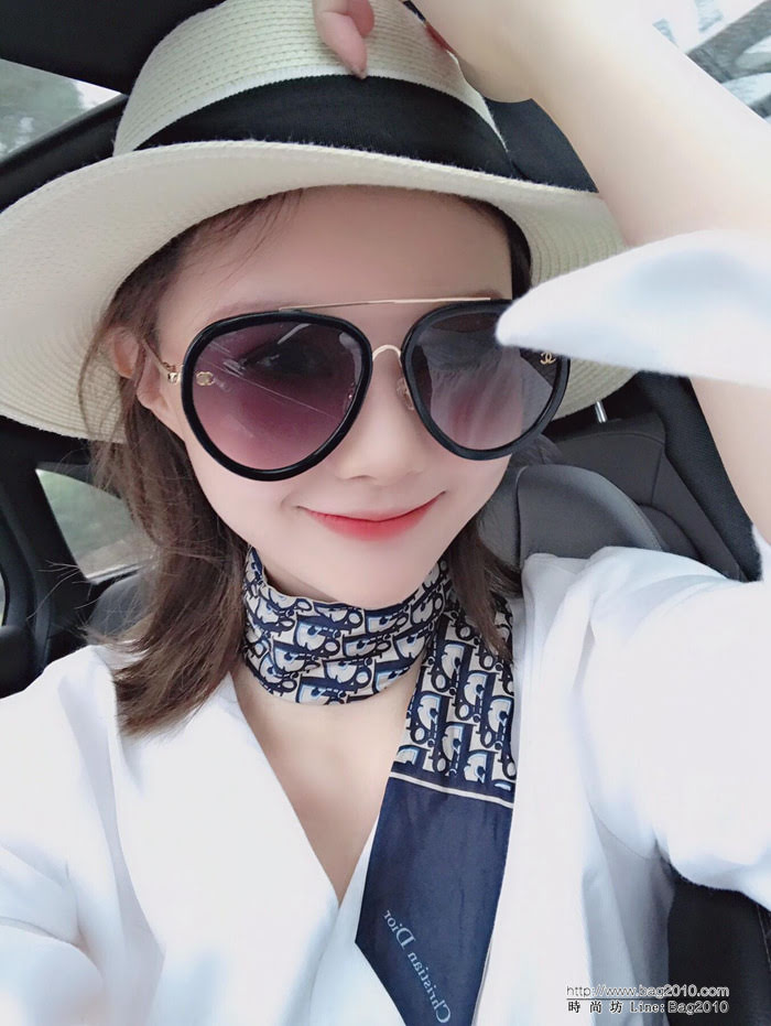 CHANEL香奈兒 19年開春新款 潮流爆款 時尚圓框太陽鏡 高品質 網紅潮款墨鏡  lly1592